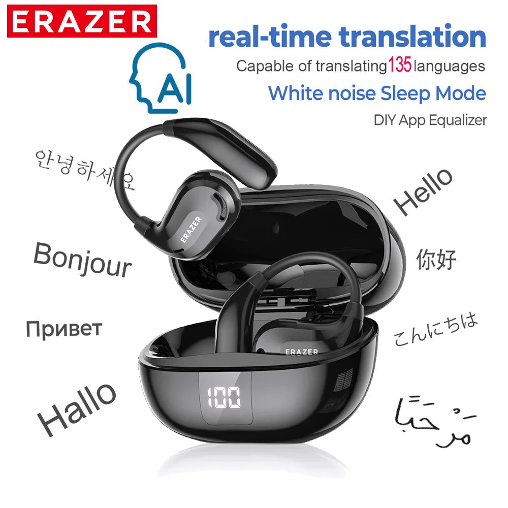 ERAZER XT66PRO: Transform Your Audio World – Real-Time Language Translation, ASMR Sound, 90-Hour Power, and Intelligent Innovation