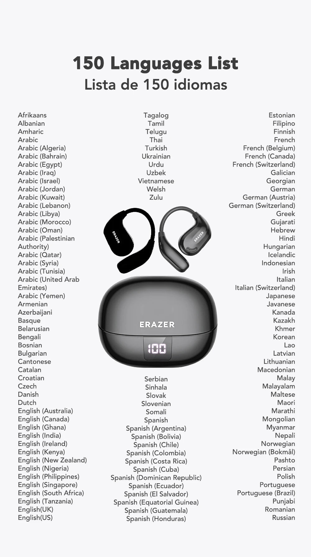 ERAZER XT66PRO: Transform Your Audio World – Real-Time Language Translation, ASMR Sound, 90-Hour Power, and Intelligent Innovation