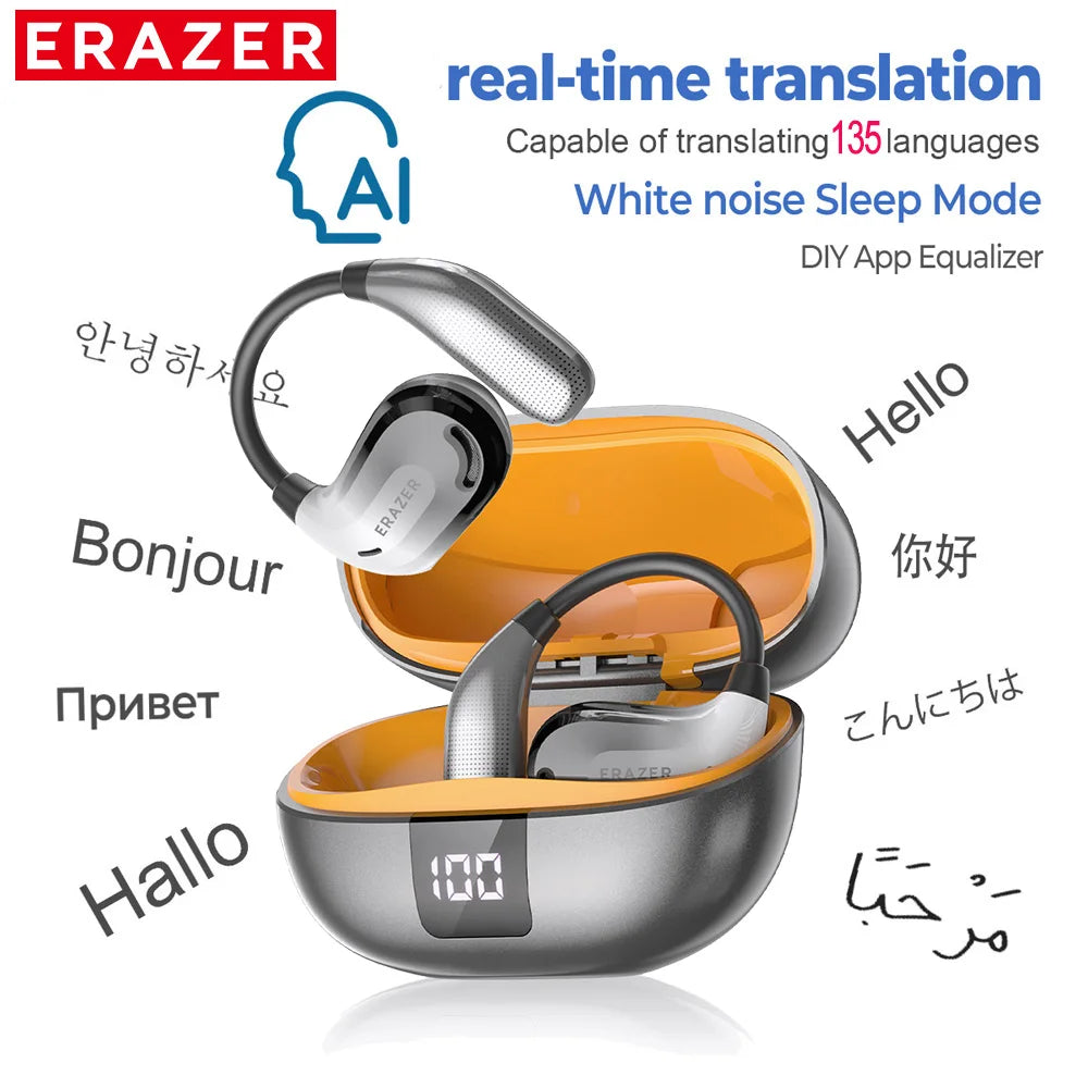 ERAZER XT66PRO: Transform Your Audio World – Real-Time Language Translation, ASMR Sound, 90-Hour Power, and Intelligent Innovation